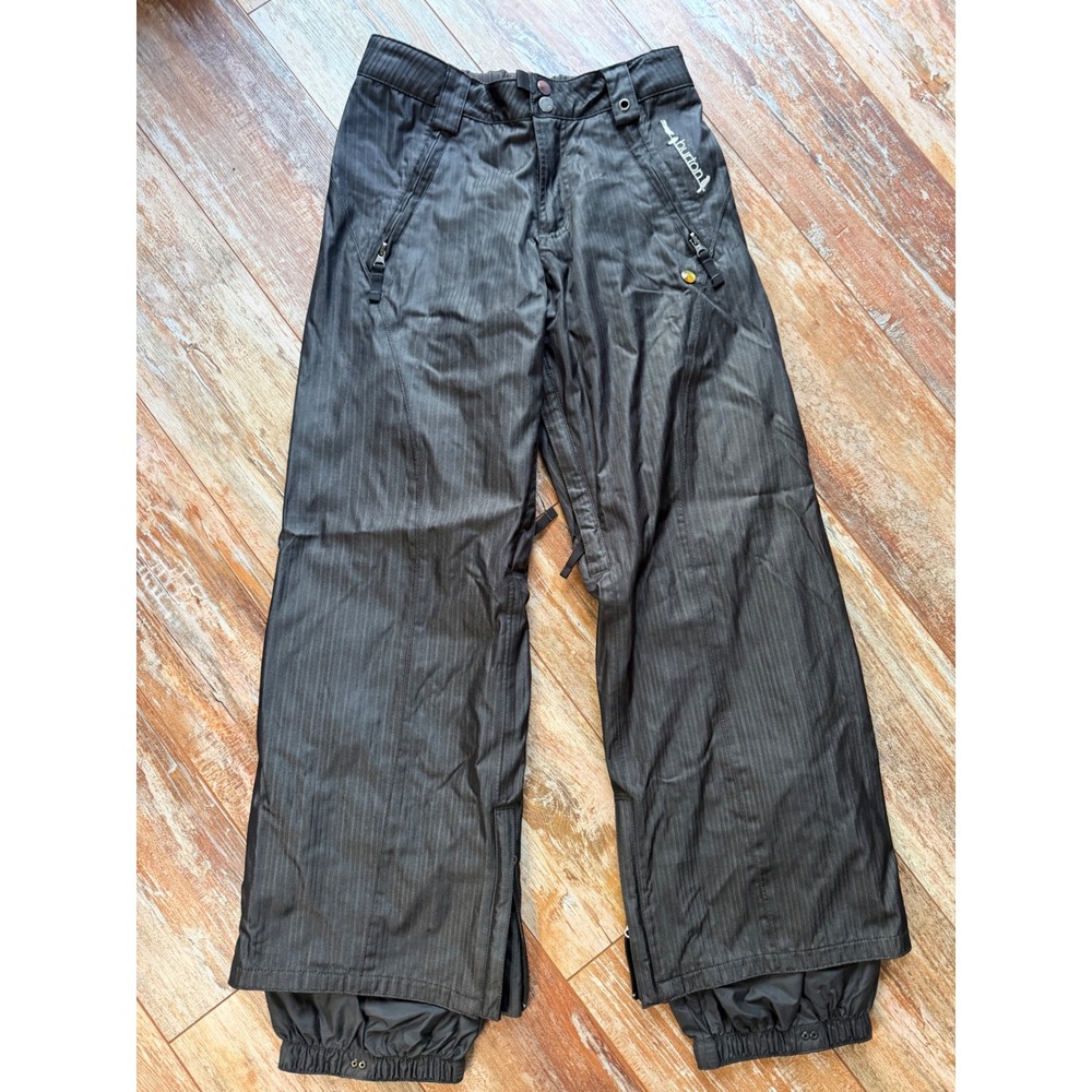 Burton Rodeo Snowboard Pants Womens XS Black Gray Ski Snow Y2K Flare